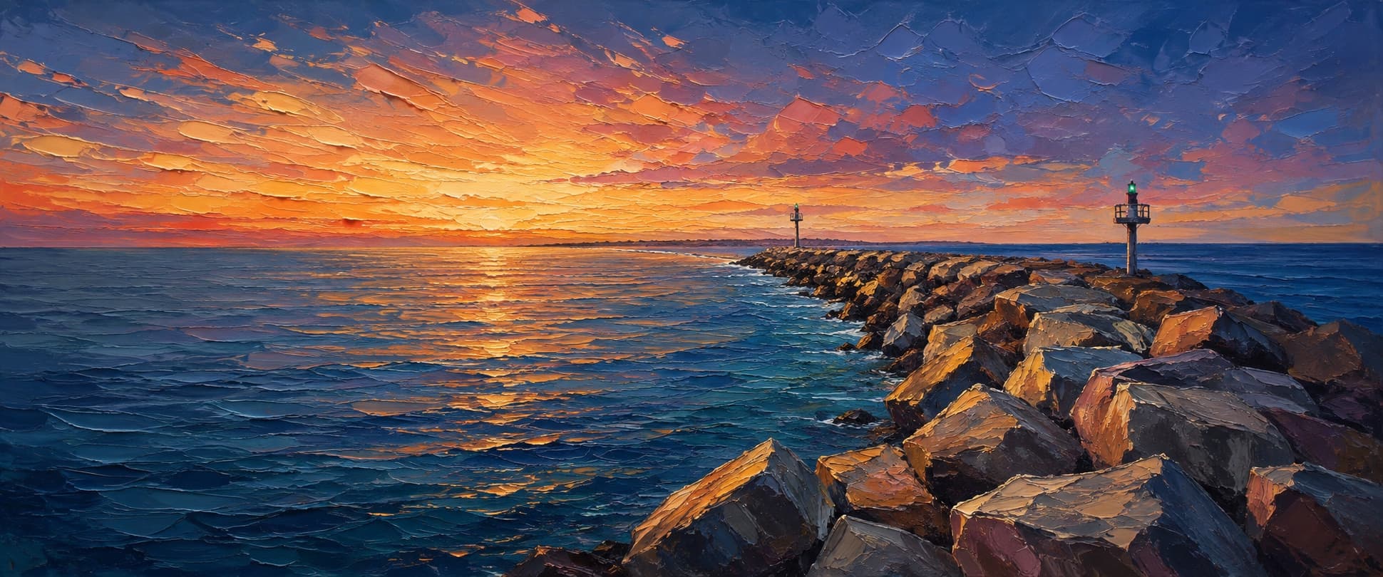 Channel Islands Harbor Jetty (north entrance jetty) location artwork
