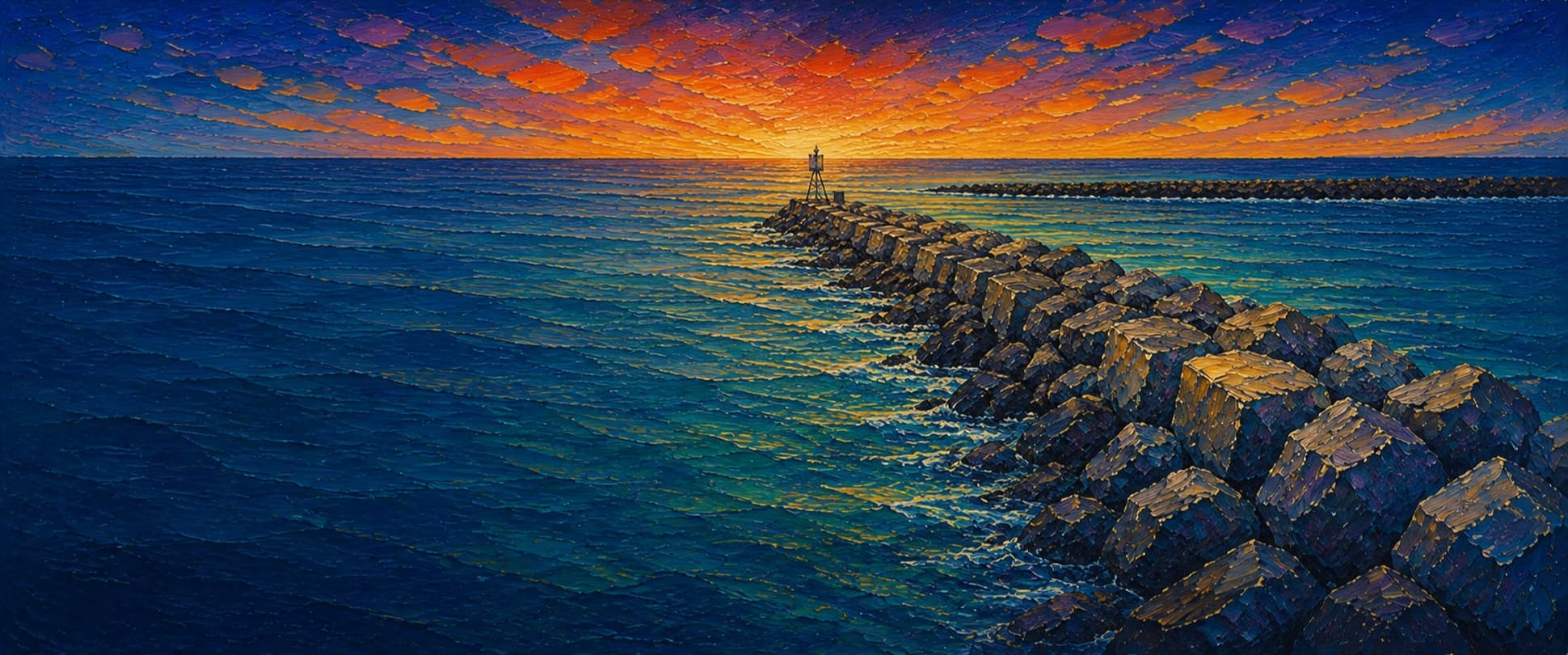 Marina del Rey South Jetty (Ballona Creek Jetty) location artwork