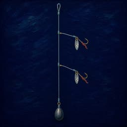 Light Two-Hook Flasher Rig diagram